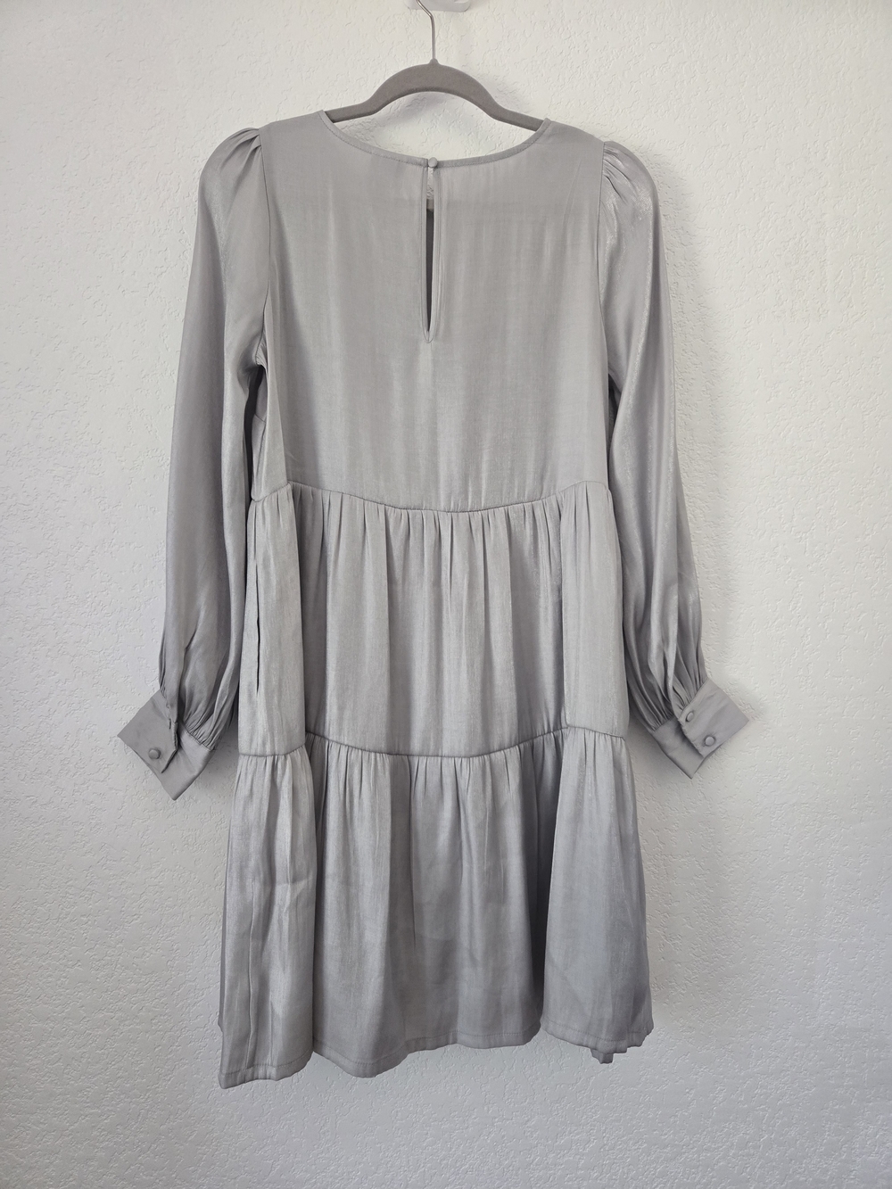 a new day Light Gray Tiered Midi Dress - Picture 5 of 7
